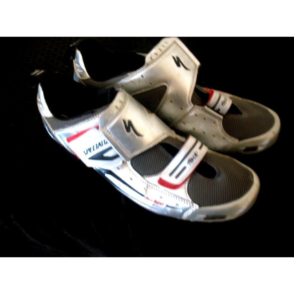 Carbon Fact Specialized  BG 6108-3046 EU46 US13 men's cleat cycling shoe Silver